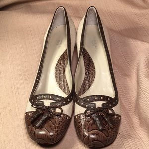 Marcello Paci leather kitty heel shoes